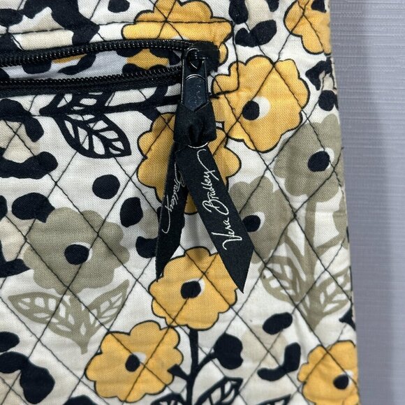 Vera Bradley Go Wild Crossbody Bag Adjustable Strap Zip and Open Pockets Yellow - Picture 4 of 11